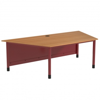 EDV-Trapeztisch, 240x120 cm (B/T), 72 cm hoch, ohne Computer-Halterung, 